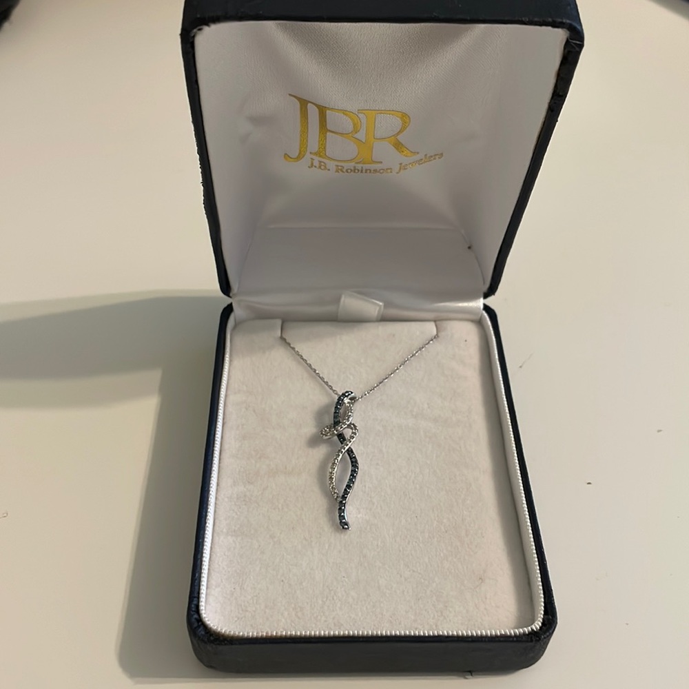 Blue & White Diamond Necklace